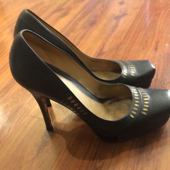 L.a.m.b. Gwen Stefani navy platform high heels 8.5 - Picture 3 of 9